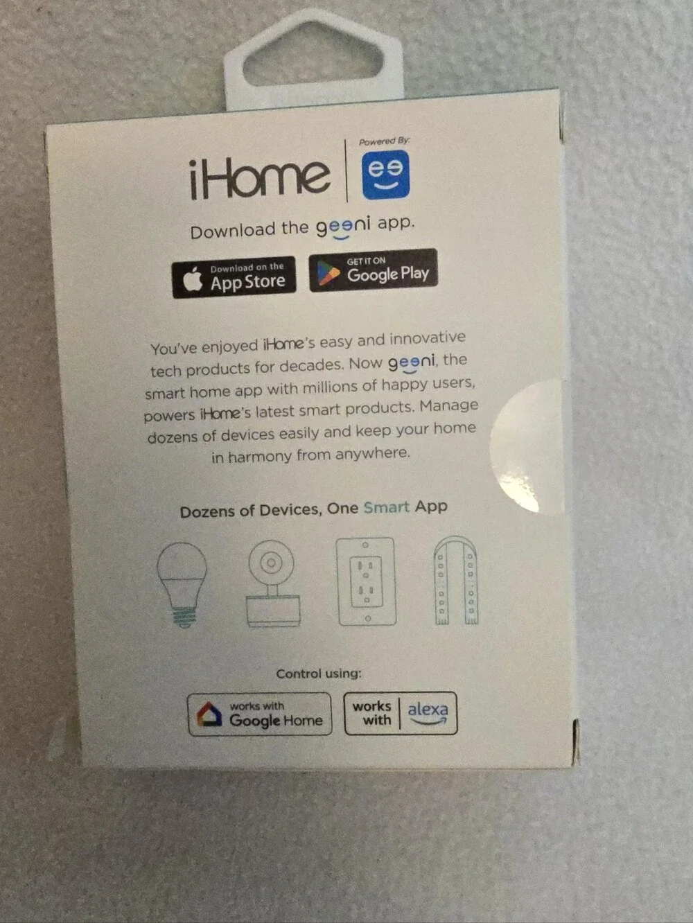 iHome Flow Smart Plug Wi‑Fi Indoor Smart Plug - White (2 Pack)